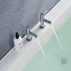 Bath Tap Pair of Hot and Cold Bathroom Tub Taps Chrome WasserRhythm