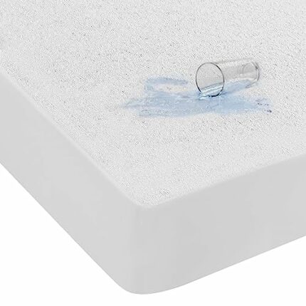 FAFsify Waterproof Mattress Protector (Single) with Cotton Terry Top Extra Deep fitted Mattress Protector, Ultra-Soft, Breathable, Noiseless & Ea