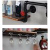 Wine rack Loft Vintage Industrial Wind Rack Wrought Iron Wood Hose Rack Wall-mounted Wine Rack Cup Holder Glassware Rack Wine Cooler 75 * 20 * 14