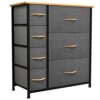 YITAHOME Chest of Drawers, Non-Woven Fabric 7-Drawer Storage Organizer Unit for Bedroom Living Room Closet, Sturdy Steel Frame, Easy Pull Fabric