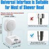 NewFree Suction Cup Shower Holder Removable Handheld Shower Head Holder White Large Adjustable Shower Head Holder No Drilling Waterproof & Height