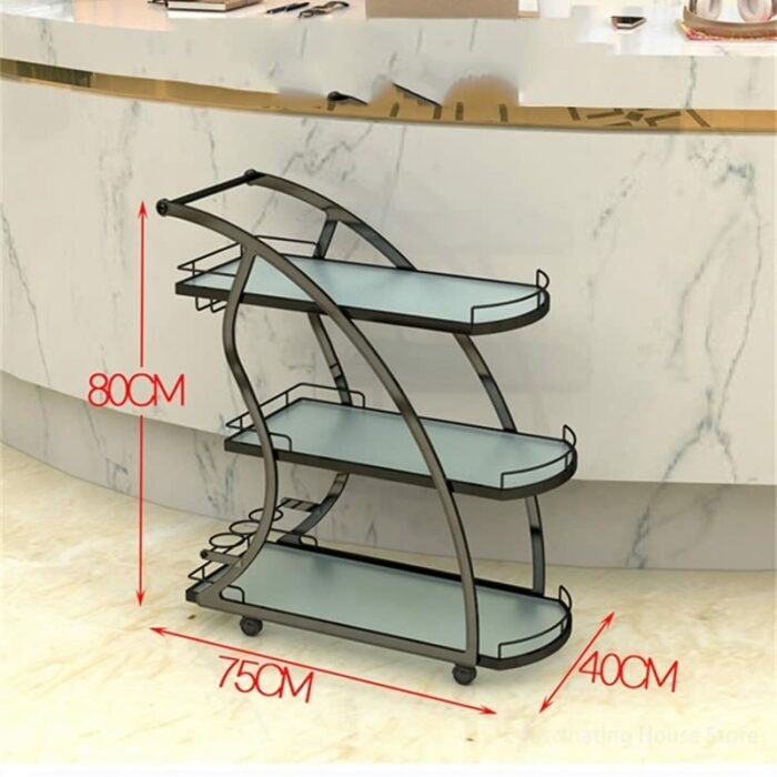 MIAOHY Dining Cart Cart Hotel Kitchen Cart Storage Kitchen Furniture Cart Storage Cart (Color : D, Size : 80cm*75cm)