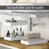 4 Tier Slim Rolling Storage Cart,Multifunction Utility Cart Kitchen Storage Organizer,Narrow Storage Cabinet Mobile Shelving Unit for Bathroom,Ki