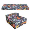 BYBYME Fold Out Guest Chair Z Bed Futon Sofa Comfortable Supreme Quality Foam for Adult and Kids Lounger Mattress (Star Moon)