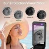 Vanexiss UV Mirror,Compact Mirror with UV Camera for Sunscreen Test,Rechargeable Folding Mirror for Sunscreen Test, Handbag Pocket Makeup Mirror