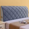 Stretch Headboard Cover, Velvet Soft Thicken Dustproof Quilted Headboard Decor Protector Cover, Machine Washable,Green,1.2m