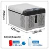 Car Refrigerator 9L, 12/24V DC and 220 AC Portable Mini Fridges, -20? to 20 ? Electric Cool Box, Compressor Refrigerator for Truck, RV, Boat, Cam