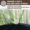 Anyoo Cotton Hammock with Mosquito Net & Tree Straps Kits, Breathable Mesh Hammock for Outdoor Garden Yard Camping Hiking Backpacking