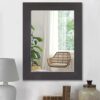 Black Wall Mirror with Wood Framed Rectangle Rustic Antique Mirror Vanity Farmhouse Bedroom Bathroom Hanging Mirror Wall Decor Home Entryway Livi