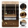 Ceiling Stylish Simplicity Wine Racks Modern Minimalist Wood Storage Home Goblet Racks Kitchen Cutlery Bottle Racks Floating Glass Racks (Bronze