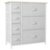 YITAHOME Chest of Drawers, Non-Woven Fabric 7-Drawer Storage Organizer Unit for Bedroom Living Room Closet, Sturdy Steel Frame, Easy Pull Fabric