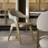 WALNUT Dining Chairs Armrest Comfortable Dressing Table Chair Soft Backrest Furniture Living Room Furniture
