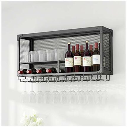 Black Wall-Mounted Wine Glass Holder Stylish Simplicity Industrial Metal Stylish Simplicity Glass Wine Glass Goblet Holder Bracket Stylish Simpli