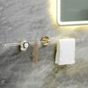 Towel Rail Self Adhesive Towel Rack Wall Mounted No Drill Towel Holder Anti-rust Zinc Alloy/Acrylic For Bathroom Balcony,golden C,60cm