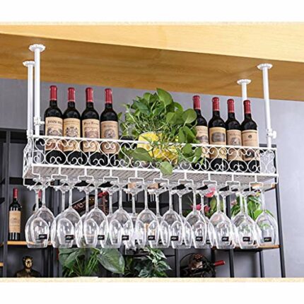 Ceiling Wine Glass Holder Vintage Wrought Iron Creative Decoration Storage Stylish Simplicity Wine Rack Modern Minimalist Stylish Simplicity Bott