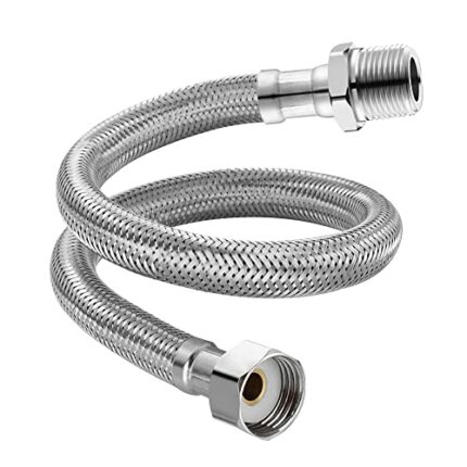 Flexible Tap Hose Length Hose for Tap or Shower in Stainless Steel | Flexi Hose Pipe for Kitchen tap, Shower Hose, Bathroom tap hose (40cm)