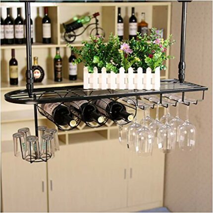 Stylish Simplicity Down Wine Rack Creative Display Stand Household Goblet Rack Multi-Function Storage Rack - Restaurant Kitchen Bar Decoration St