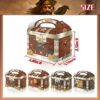 Treasure Chest Party Favor Box，Pirate Treasure Chest For Kids，Pirate Birthday Party Supplies,12Pce Pirate Gift Box