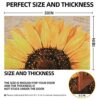 ASPMIZ Sunflower Door Mat Outdoors, Spring Summer Front Door Mats, Non Slip Area Rug Doormat with Rubber Backing, Yellow Floral Welcome Mat for K