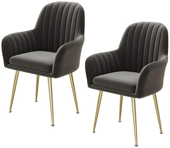 dining chair Office Reception Chairs Business Dining Chairs Set Kitchen Dining Chairs Soft Velvet Cushion Metal Anti-Skid Foot Cap Can Adjusted N