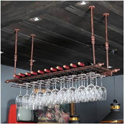 Stylish Simplicity Down Wine Rack Vintage Wrought Iron Wine Rack Bar Wine Rack Glass Wine Glass Holder Household Goblet Rack - Restaurant Kitchen