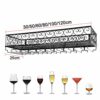 EYLINK Wine racks Black Wall-Mounted Industrial Hanging Wine Glass Racks Stemware Holder Decoration Shelf Organizer for Bars, Living Room, Kitche