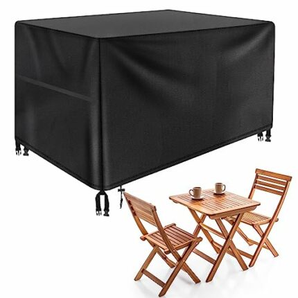 Teynewer Garden Furniture Cover, 125x63x74cm Patio Furniture Cover Waterproof, Windproof, Anti-UV, Heavy Duty Oxford Fabric Rattan Furniture Cove
