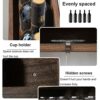 wine rack Solid Wood Wine Rack, Wall Living Room Shelf, Stemware Wine Glass Rack, Modern Minimalist Living Room Dining Room Decoration Rack， Rust