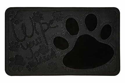 Premier Housewares Doormat, Wipe Your Paws, Rubber, Coir, Black, 75 x 45 x 1 cm