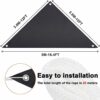 ZOIEpeng Triangular Garden Sun Shade Waterproof Garden Shelter Outdoor Parasol 3.6 x 3.6 x 5 m (Grey)