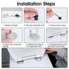 ASTER 1 Pair Universal Toilet Seat Fixing Hinges Screw, Replacement Toilet Seat Top Fix Hinges Blind Hole Fixings Nuts Screws for Top Universal T