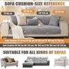 Topchances Chenille Sofa Slipcovers 1/2/3/4 Seater,Non Slip Sofa Cover for Dogs All-Seasons Sofa Wrap with Non-Slip Silicone Particles Apply to L