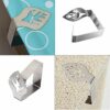 WedDecor Table Clamps Stainless Steel Leaf Design Cloth Secure Clip Holders for Home, Patio, Party, BBQ, Wedding, Indoor and Outdoor Use, 4pcs, L