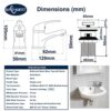 Basin Mixer Tap with Pop Up Waste, BATHWEST Classic Brass Chrome Monobloc Bathroom Sink Taps with Sink Plug, Single Lever Morden Basin Taps with