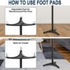 BQKOZFIN Adjustable Height Speaker Stands, Extend 50.5 to 75CM Floor Speaker Stand Holds Satellite Speakers & Bookshelf Speaker, 1 Pair Black (2