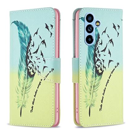 Thoankj Samsung Galaxy A54 5G Case Shockproof Slim PU Leather Flip Pouch Wallet Phone Silicone Cover with Magnetic Stand Card Holder Slot Protect