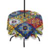 xigua Boho Mandala Native Round Tablecloth 60In,Waterproof Patio Table Cloths with Umbrella Hole and Zipper,Table Covers for Indoor & Outdoor Bac