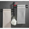 Towel Shelf,Wall Mounted Towel Rail,Towel Holder,Towel Rack,Swing Out Towel Bar Black Finish/Modern Racks for Bathroom or Kitchen, Metal Towel Ba