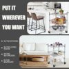 Actask Trolley on Wheels, 3-Tier Shelving Storage Unit with Height-Adjustable Shelves Metal Rack, 500lbs Max Weight Capacity for Laundry Bathroom