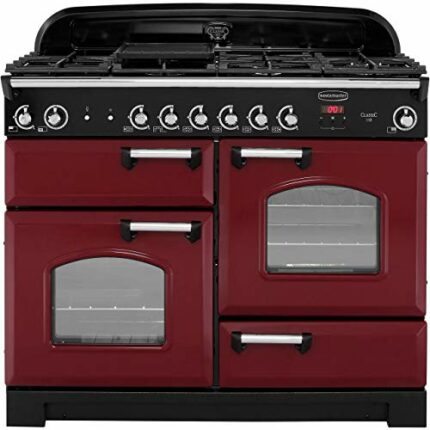 Rangemaster Classic CLA110NGFCY/C 110cm Gas Range Cooker - Cranberry / Chrome