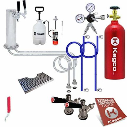 Kegco 3PUTCK2-5T Kegerator Kit, Metal, Chrome