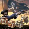 Treasure Chest Party Favor Box，Pirate Treasure Chest For Kids，Pirate Birthday Party Supplies,12Pce Pirate Gift Box