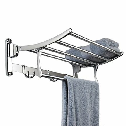 Candora Wall Mounted Bathroom Towel Rack Brushed Towel Shelf Towel Holder