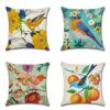Artscope Set of 4 Decorative Cushion Covers 45x45cm, Tropical Plants Waterproof Throw Pillow Covers, Perfect to Outdoor Patio Garden Bench Living