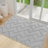 Biscpro Door Mat 50 X 80 cm, Indoor DoorMat Washable, Doormat Dirt Trapper Non-slip, Absorbent Inside Entrance Rug Floor Mat for Entryway, Patio,