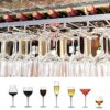 OUSIKA Wine Racks,Wine Glass Rack Cabinet Holder - Wall Bottle Glass Shelf Ceiling, Wine Cabinet Barniture, Wine Storage Display Décor