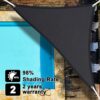 ZOIEpeng Triangular Garden Sun Shade Waterproof Garden Shelter Outdoor Parasol 3.6 x 3.6 x 5 m (Grey)
