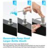 CREA Soap Dispenser for Kitchen Sink, Soap Dispenser Built-in, Sink Soap Dispenser Stainless Steel, Liquid Soap Dispenser for Sink with 17 OZ Bot