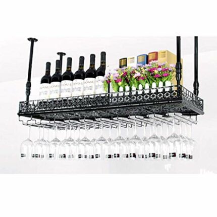 Ceiling Wine Glass Holder Stylish Simplicity Industrial Retro Stylish Simplicity Inverted Home Goblet Holder Adjustable Height Kitchen Restaurant