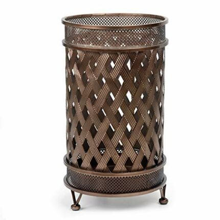 Dualplex Super Quality Umbrella Stand, Umbrella Holder, Antique Look Metal, Entry Hallway Décor, Round Style, w/Removable Drip Tray. Home, Office